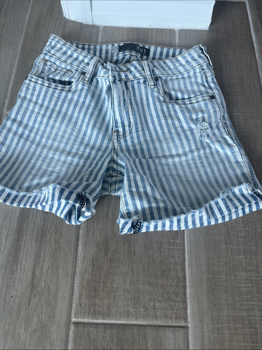 Light Blue Striped Men’s Shorts